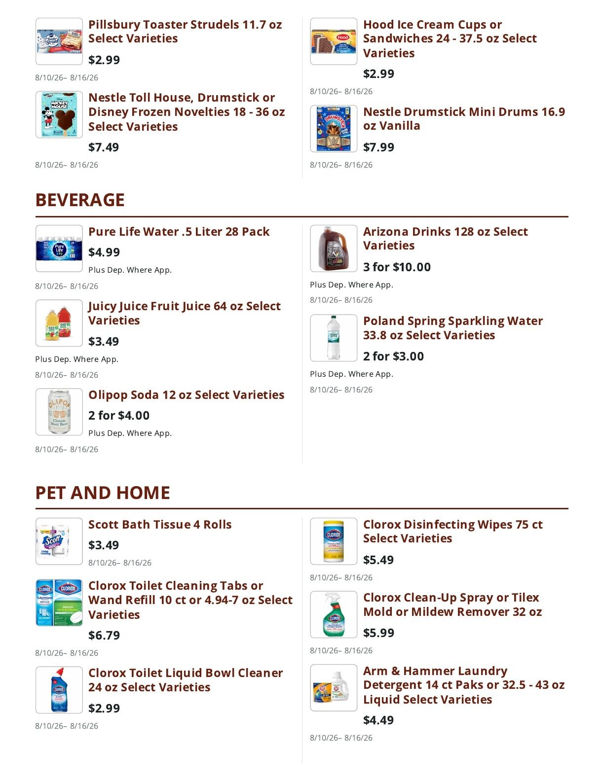 Eden General Store Weekly Ad August 10 - 16, 2026