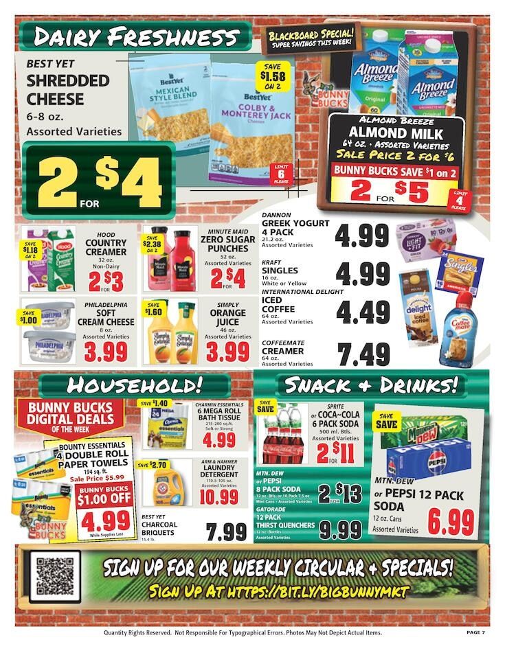 Big Bunny Market Weekly Ad August 14 - 20, 2026