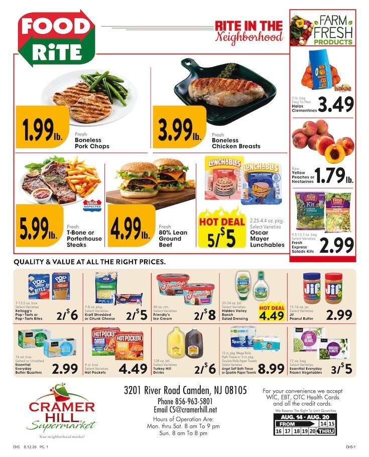 Cramer Hill Supermarket Weekly Ad August 4 - 20, 2026