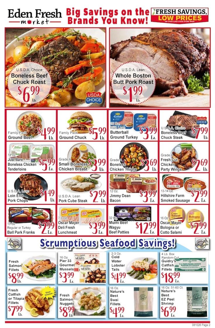 Eden Fresh Market Weekly Ad August 10 - 16, 2026