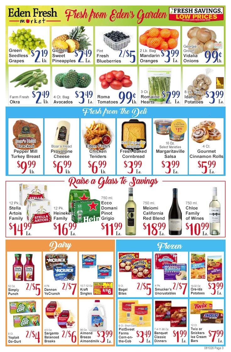 Eden Fresh Market Weekly Ad August 10 - 16, 2026
