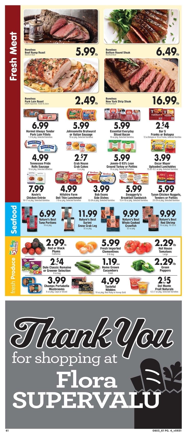 Flora SuperValu Weekly Ad August 3 - 16, 2026