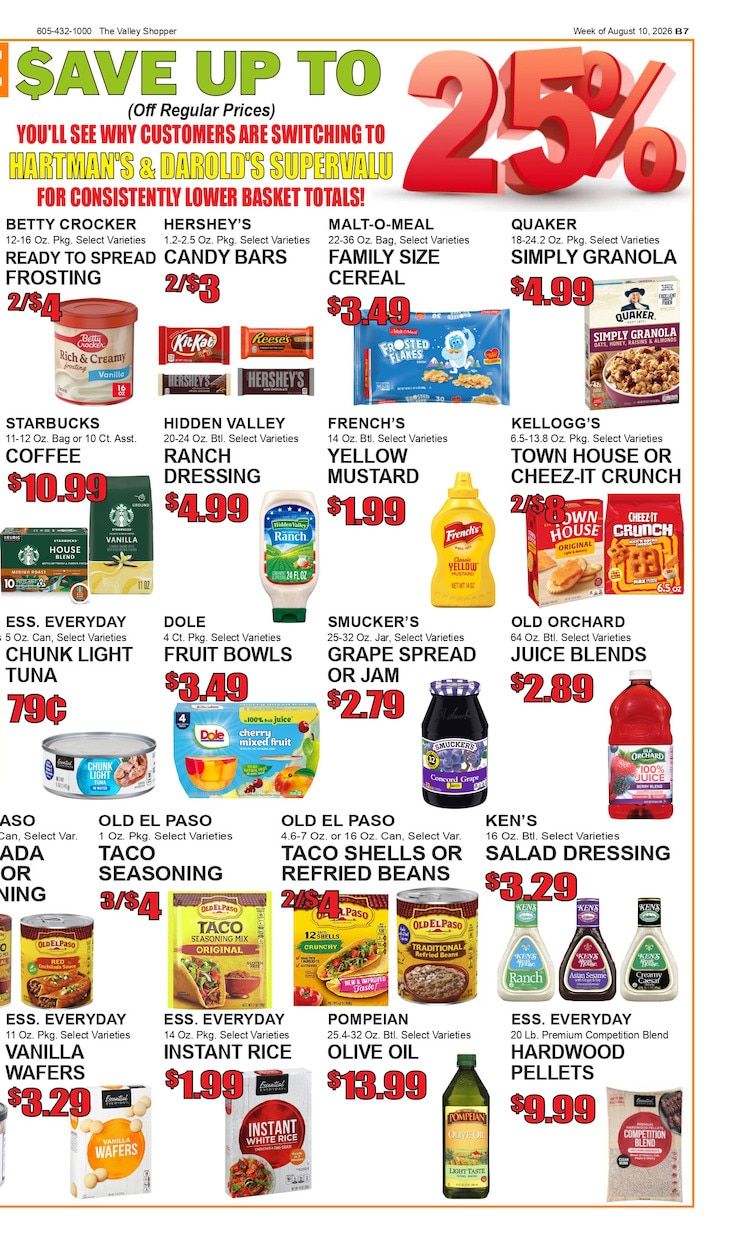 Hartman's Supervalu Weekly Ad August 10 - 16, 2026