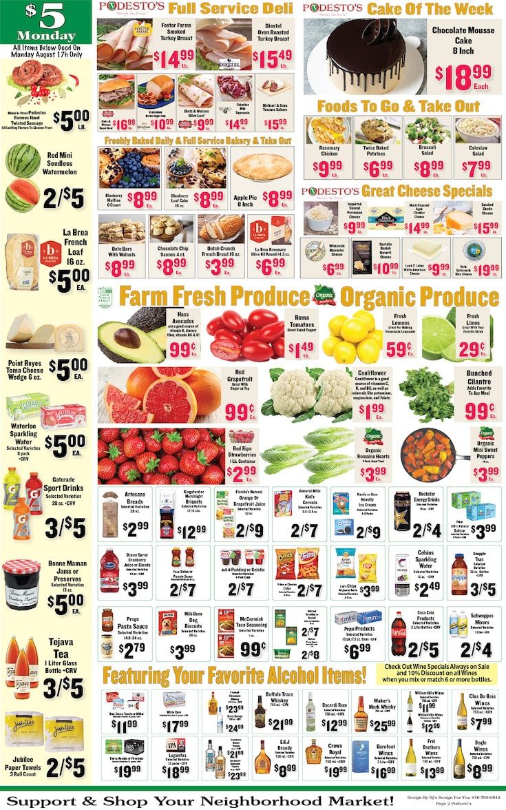 Podesto's Market Weekly Ad August 12 - 18, 2026