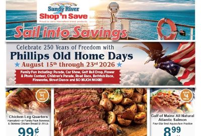 Sandy River Shop 'n Save Weekly Ad August 9 - 15, 2026
