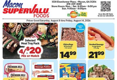 SuperValu Foods Macon Weekly Ad August 8 - 14, 2026
