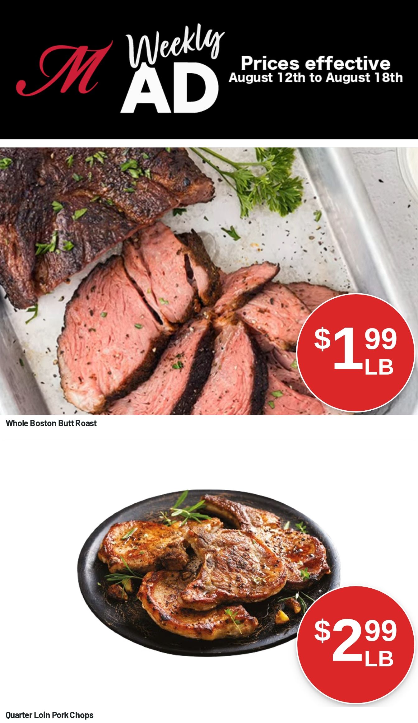 Marino's Market Weekly Ad August 12 - 18, 2026