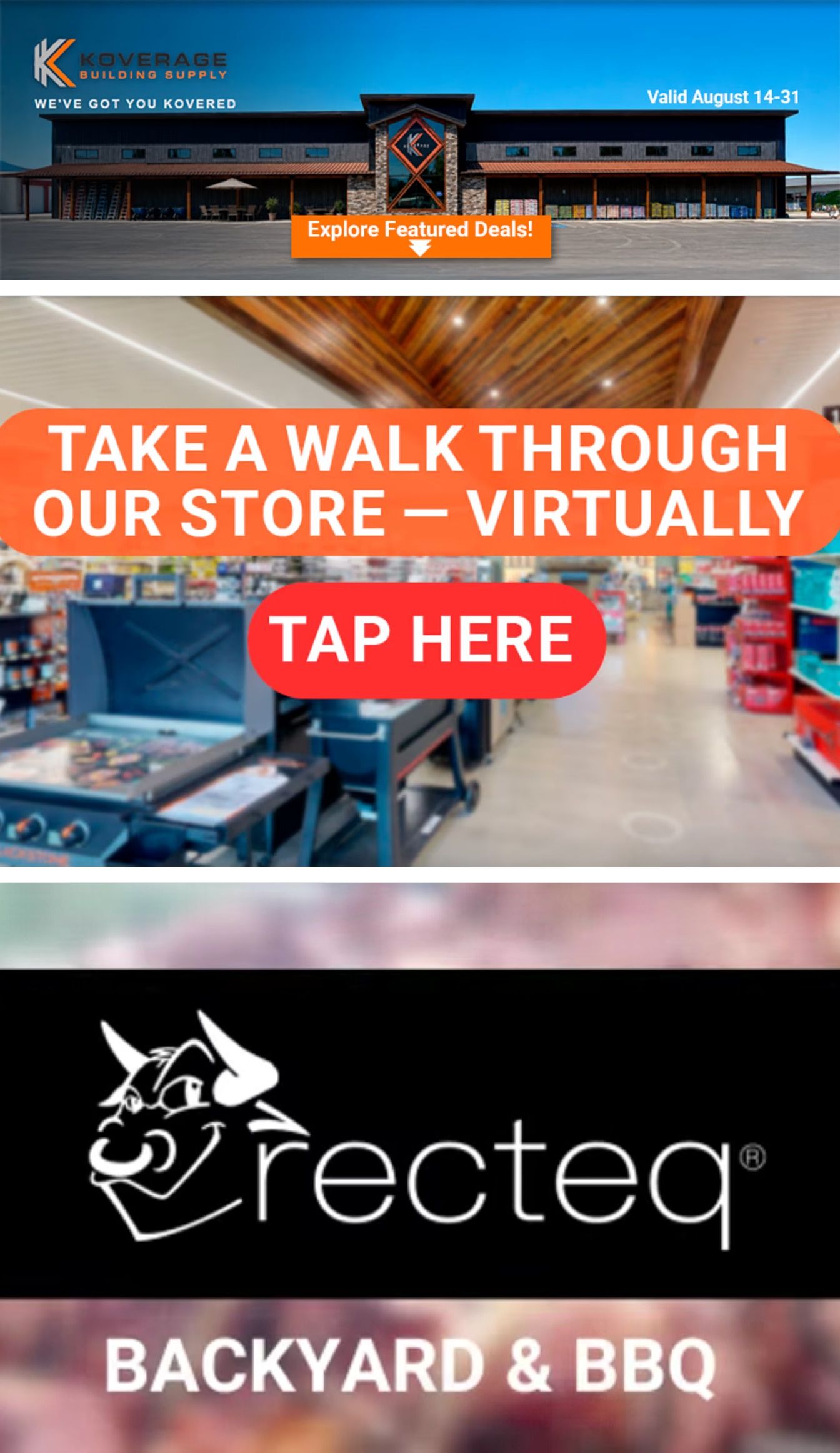 Koverage Building Supply Weekly Ad August 14 - 31, 2026