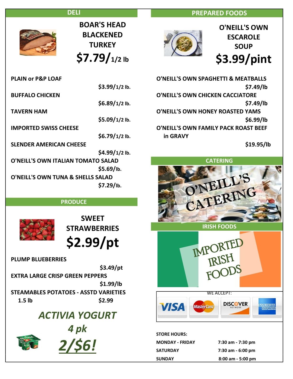 O'Neill's Market Weekly Ad August 12 - 18, 2026