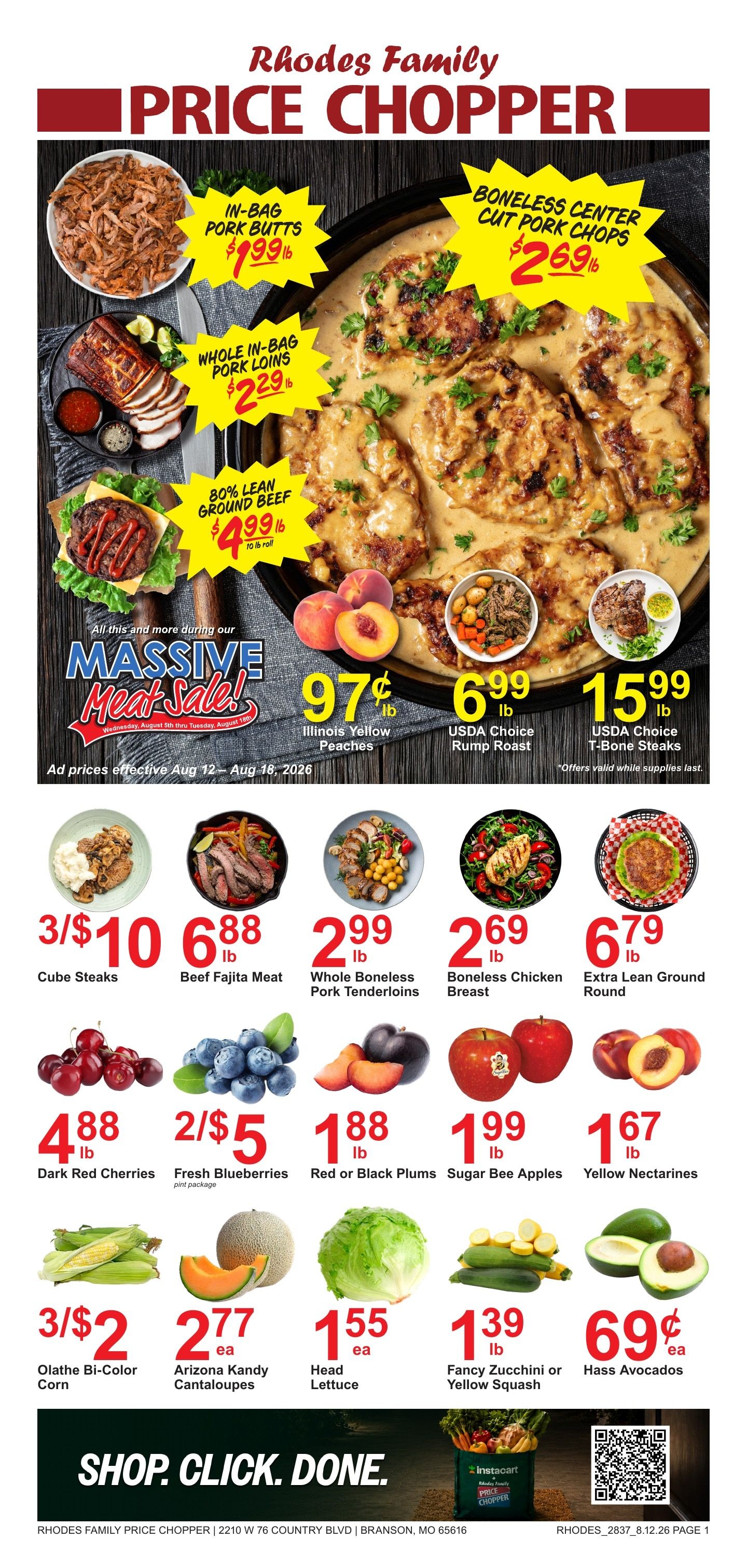 Rhodes Family Price Chopper Weekly Ad August 12 - 18, 2026