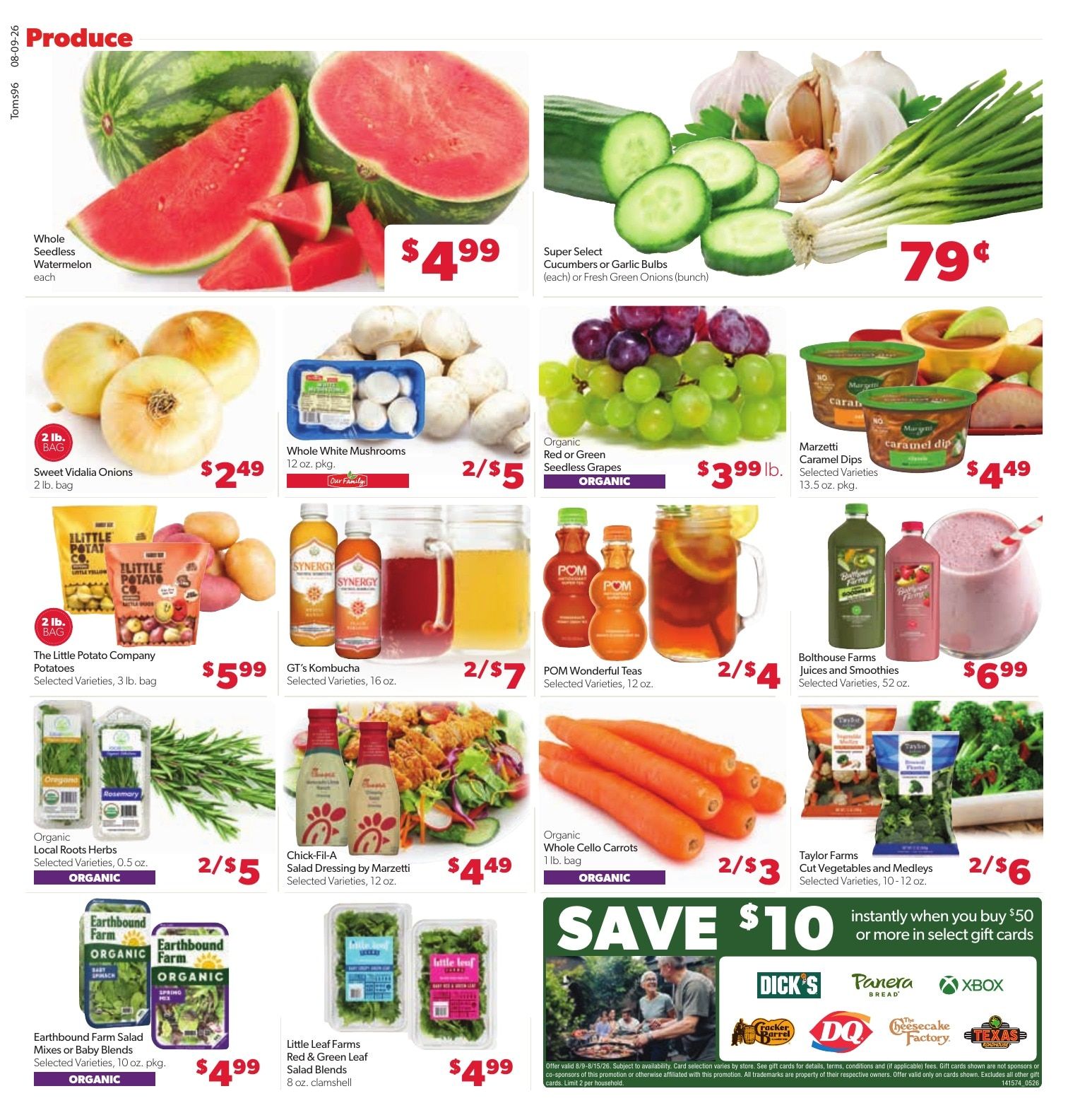 Tom's Food Center (Portland, MI) Weekly Ad August 9 - 15, 2026