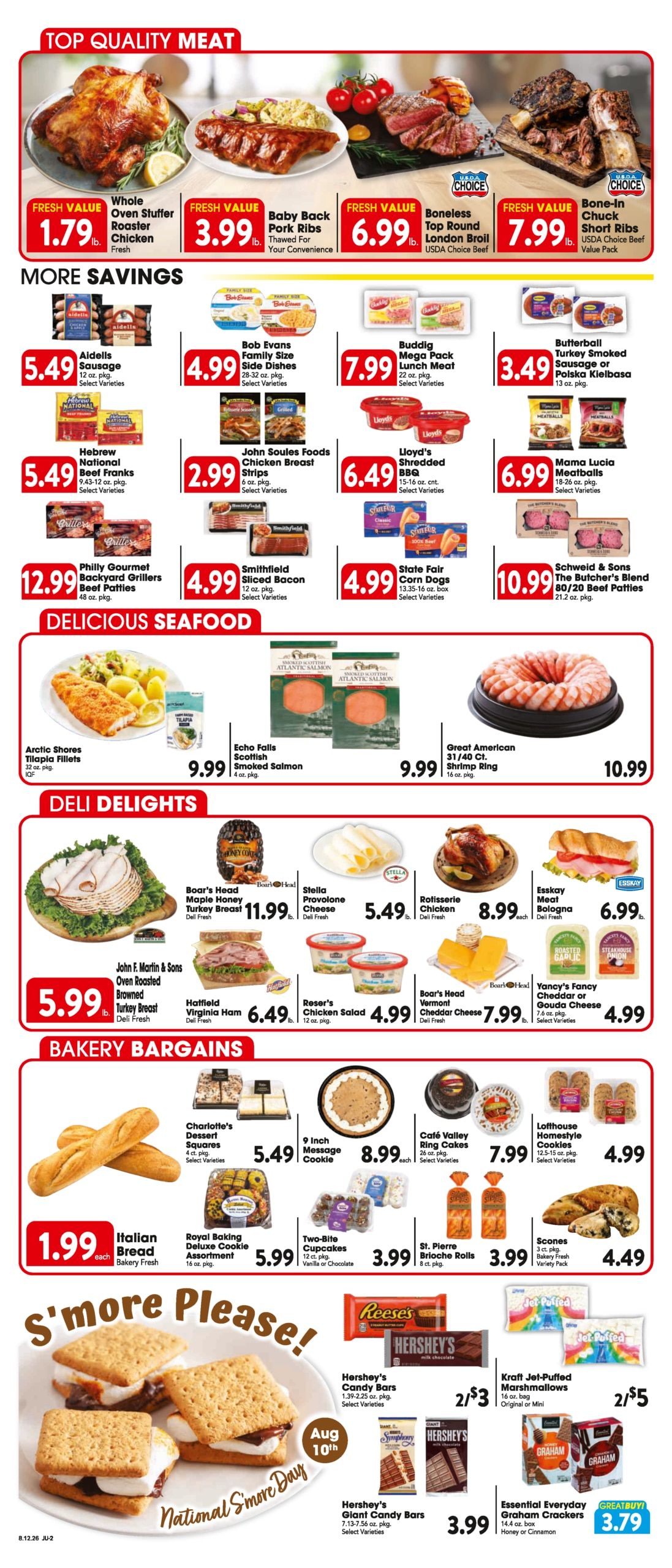 Trout's Jubilee Foods Weekly Ad August 12 - 18, 2026