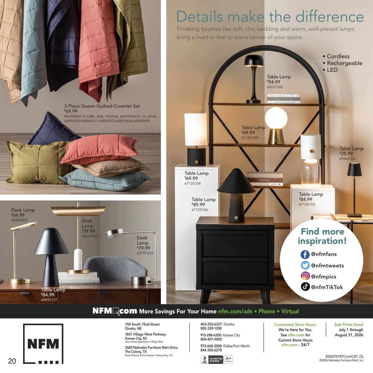 Nebraska Furniture Mart Back to Campus Catalog Weekly Ad June 23 - September 30, 2026