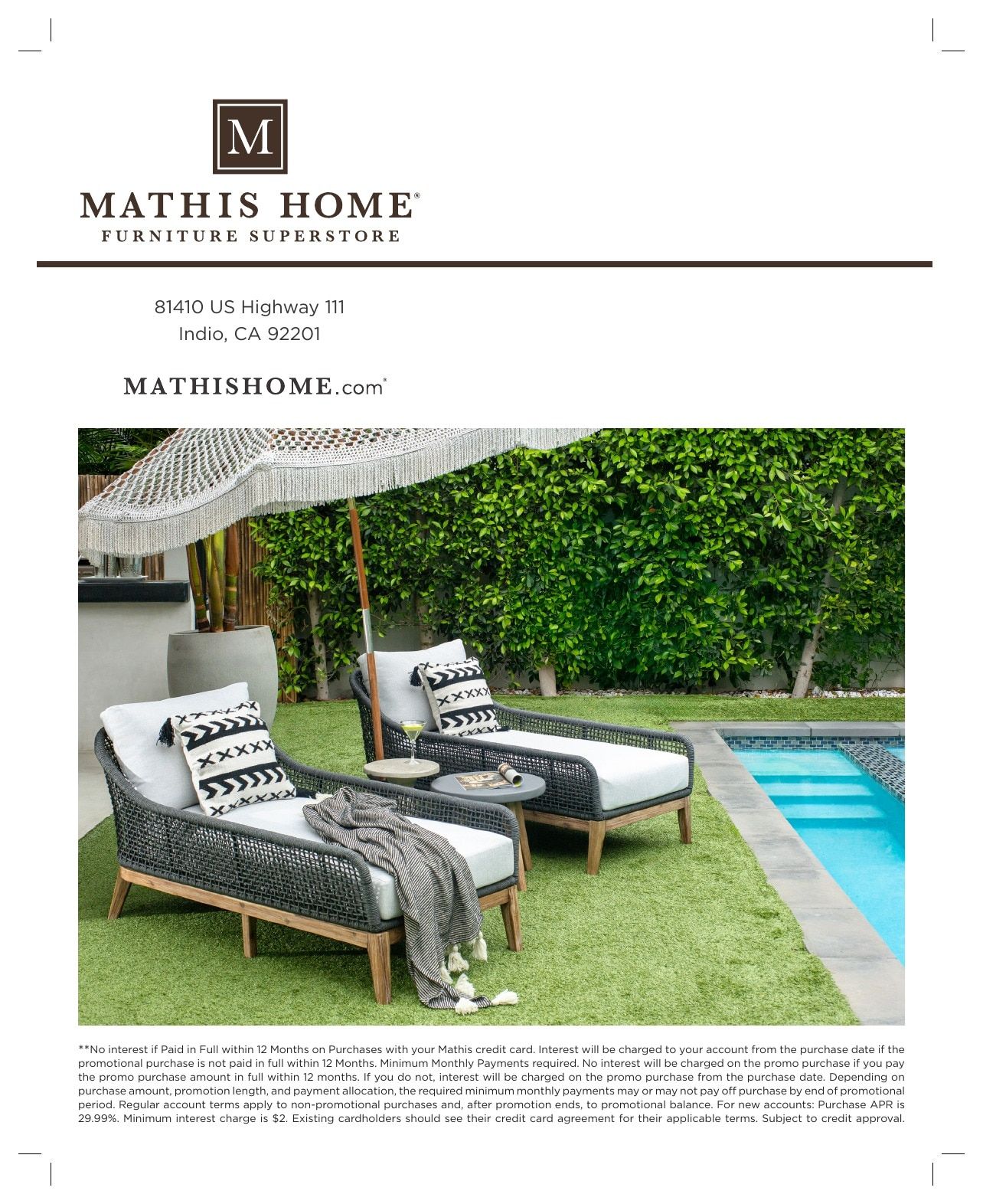 Mathis Home Summer Lookbook Weekly Ad July 31 - September 30, 2026