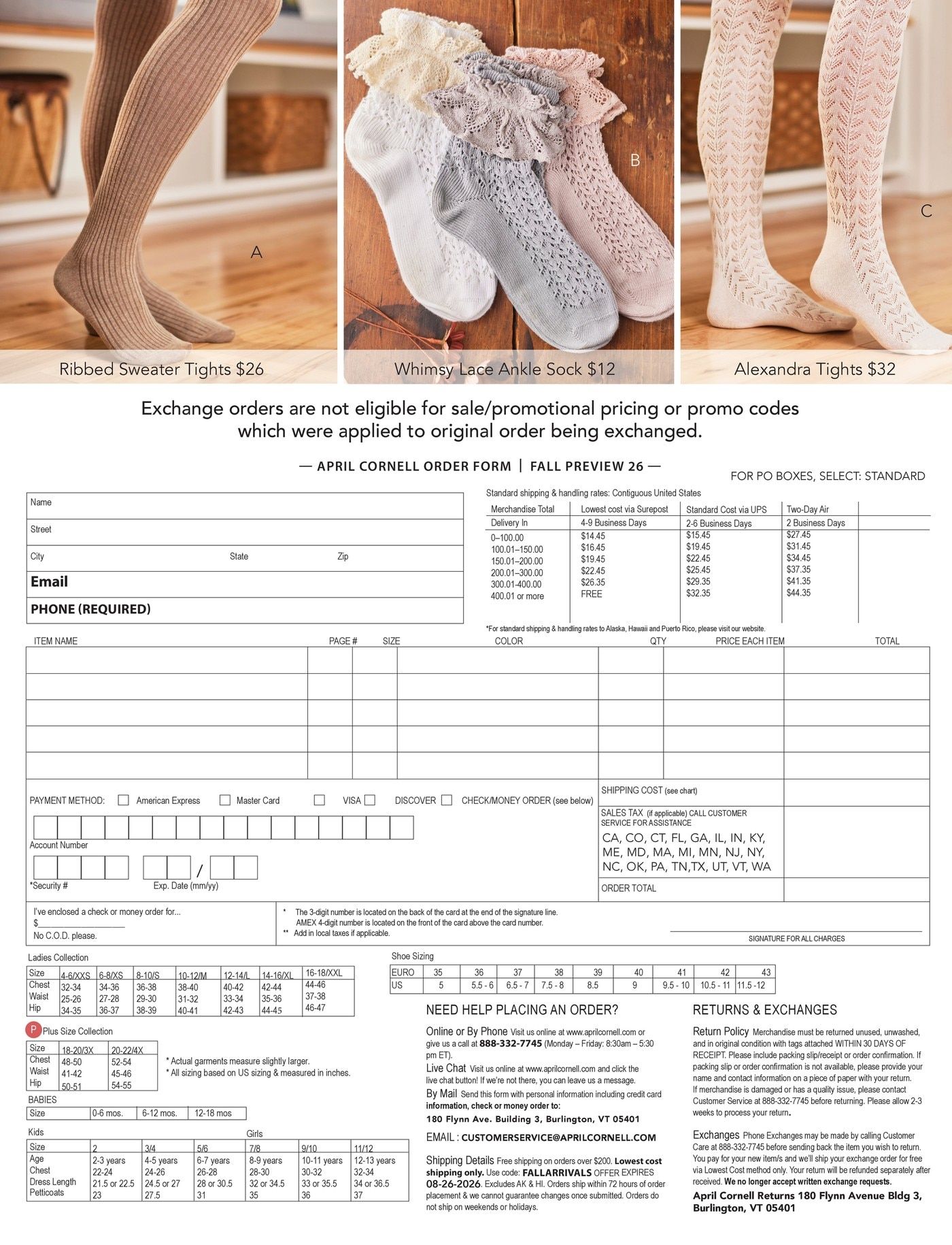 April Cornell Fall Winter Catalog Weekly Ad July 22, 2026 - January 31, 2027