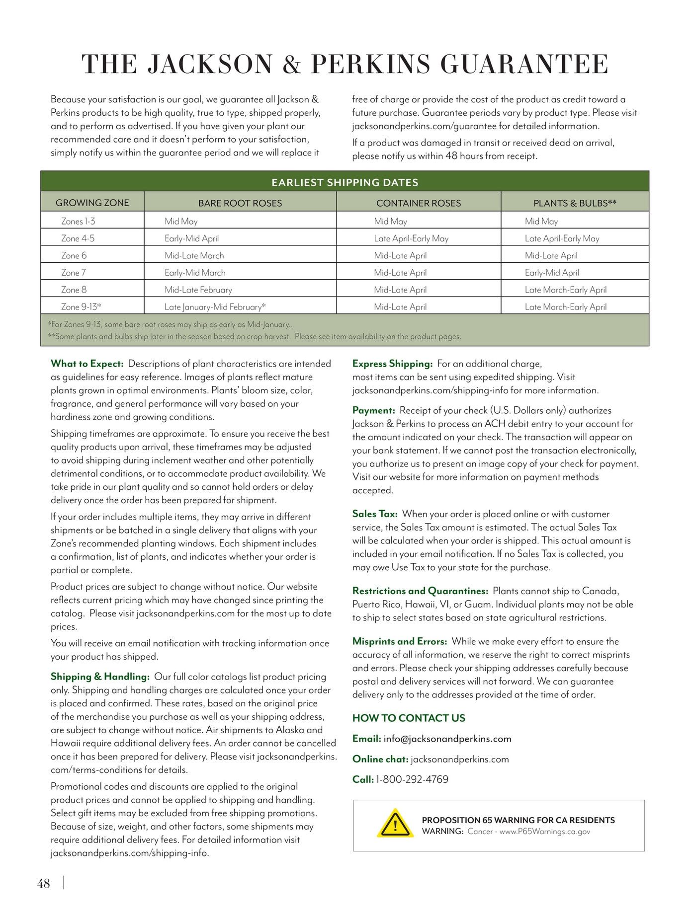 Jackson & Perkins Spring Garden Catalog Weekly Ad January 15, 2026 - January 14, 2027