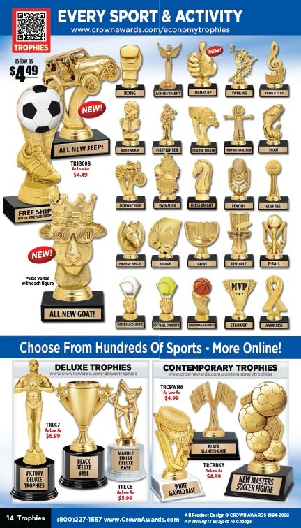 Crown Awards Catalog Weekly Ad December 31, 2025 - December 31, 2026