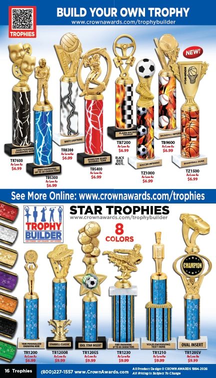 Crown Awards Catalog Weekly Ad December 31, 2025 - December 31, 2026