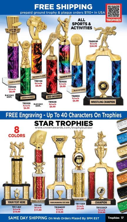 Crown Awards Catalog Weekly Ad December 31, 2025 - December 31, 2026
