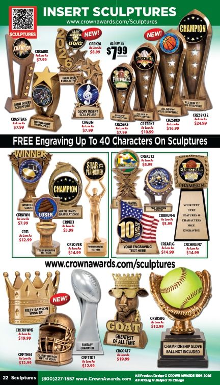Crown Awards Catalog Weekly Ad December 31, 2025 - December 31, 2026