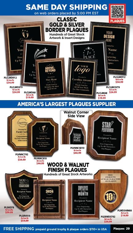 Crown Awards Catalog Weekly Ad December 31, 2025 - December 31, 2026