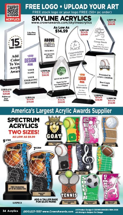 Crown Awards Catalog Weekly Ad December 31, 2025 - December 31, 2026