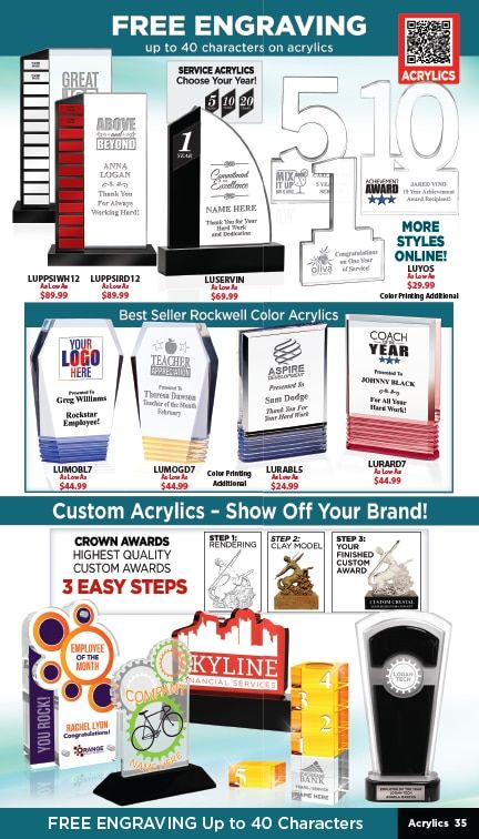 Crown Awards Catalog Weekly Ad December 31, 2025 - December 31, 2026