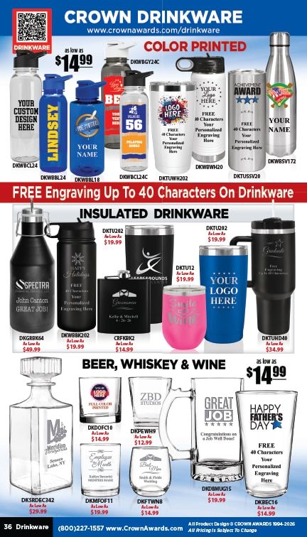 Crown Awards Catalog Weekly Ad December 31, 2025 - December 31, 2026