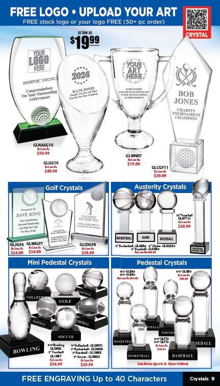 Crown Awards Catalog Weekly Ad December 31, 2025 - December 31, 2026