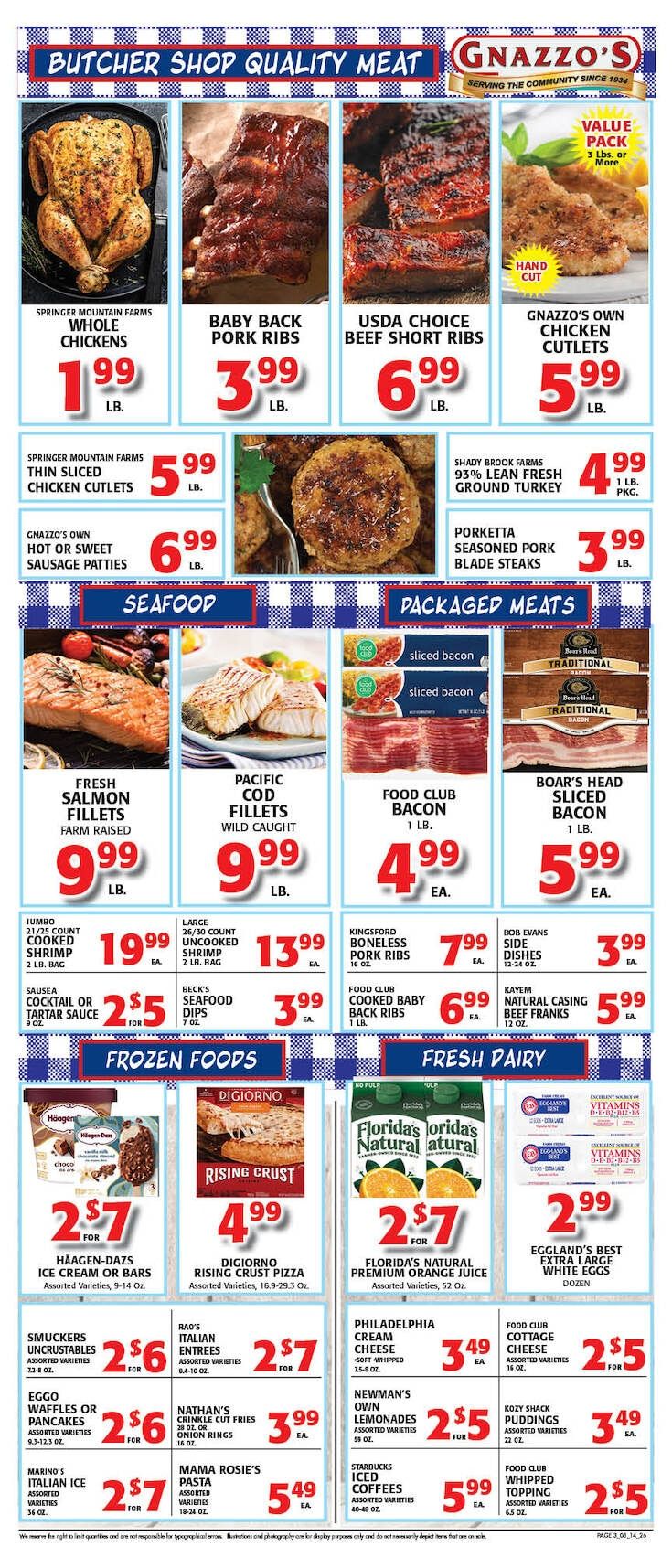 Gnazzo's Food Center Weekly Ad August 12 - 18, 2026