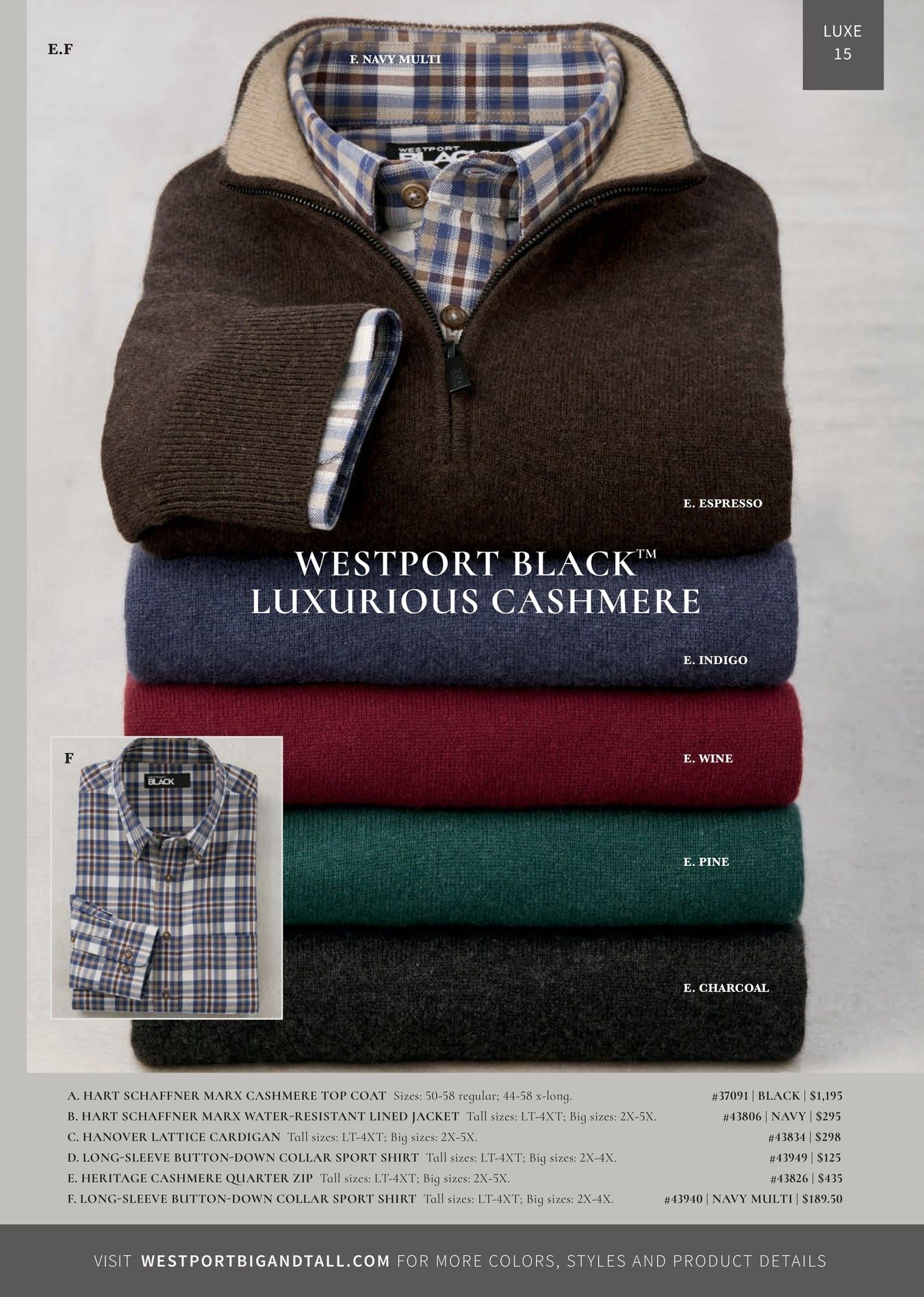 Westport Big & Tall Fall Catalog Weekly Ad August 4 - November 30, 2026