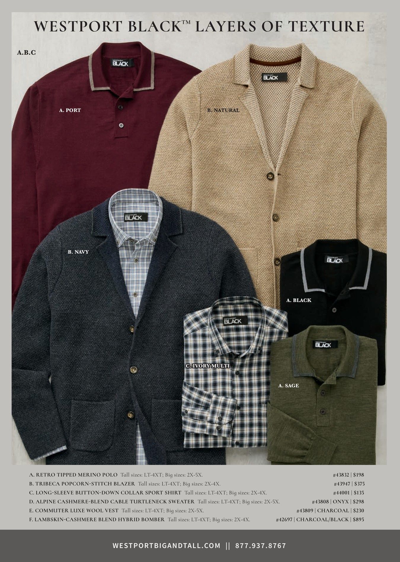 Westport Big & Tall Fall Catalog Weekly Ad August 4 - November 30, 2026