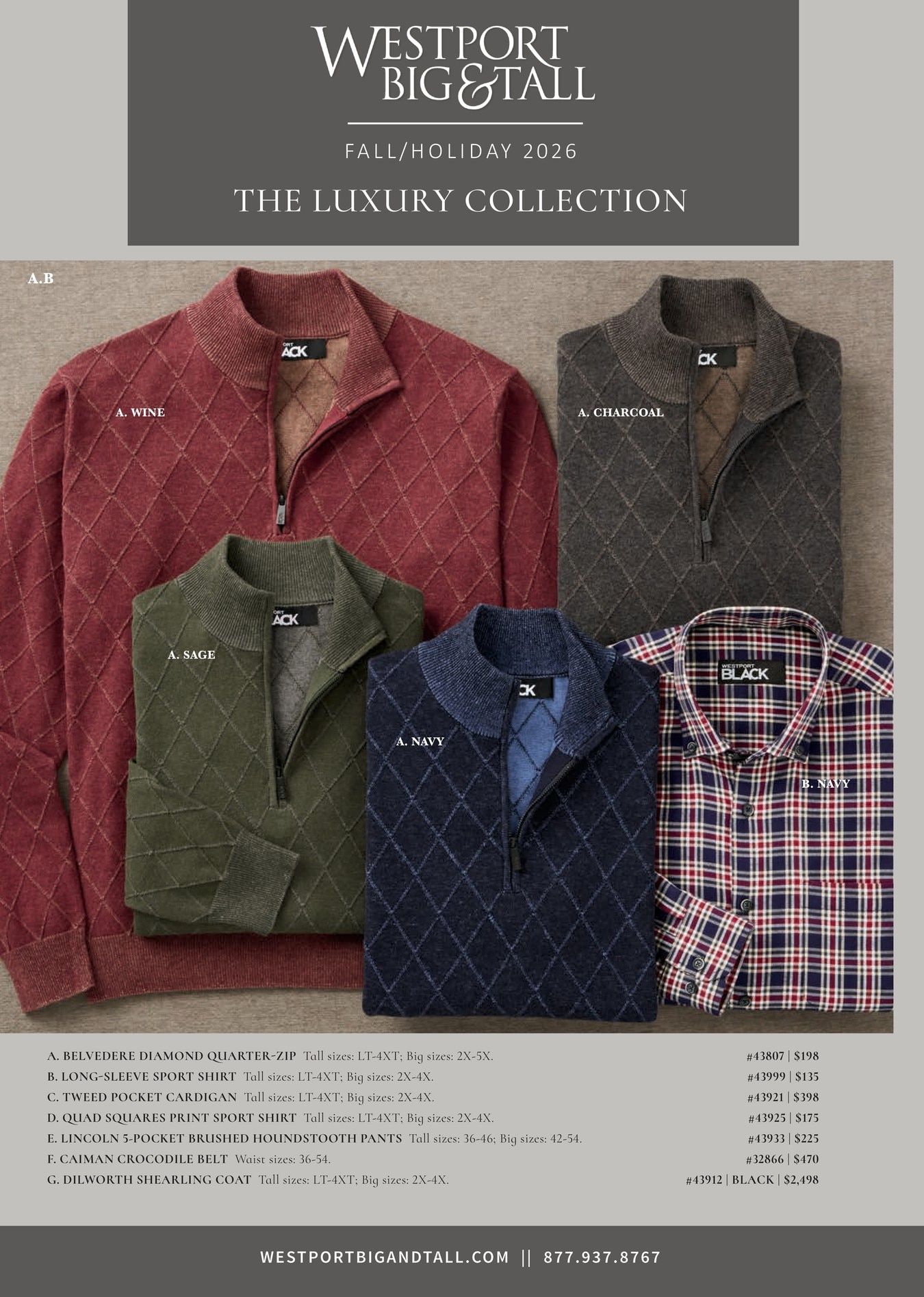 Westport Big & Tall Fall Catalog Weekly Ad August 4 - November 30, 2026