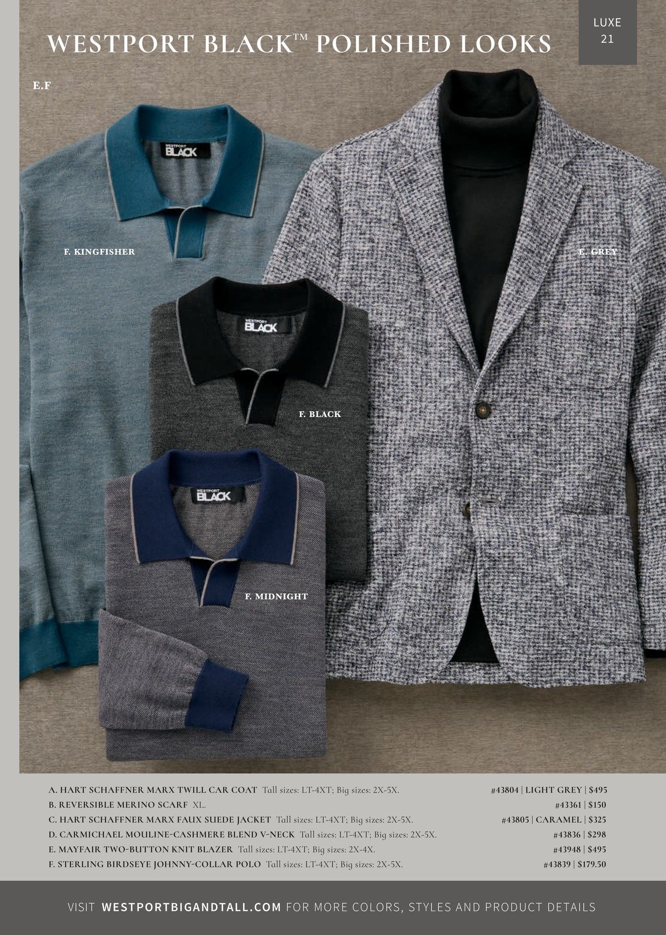 Westport Big & Tall Fall Catalog Weekly Ad August 4 - November 30, 2026