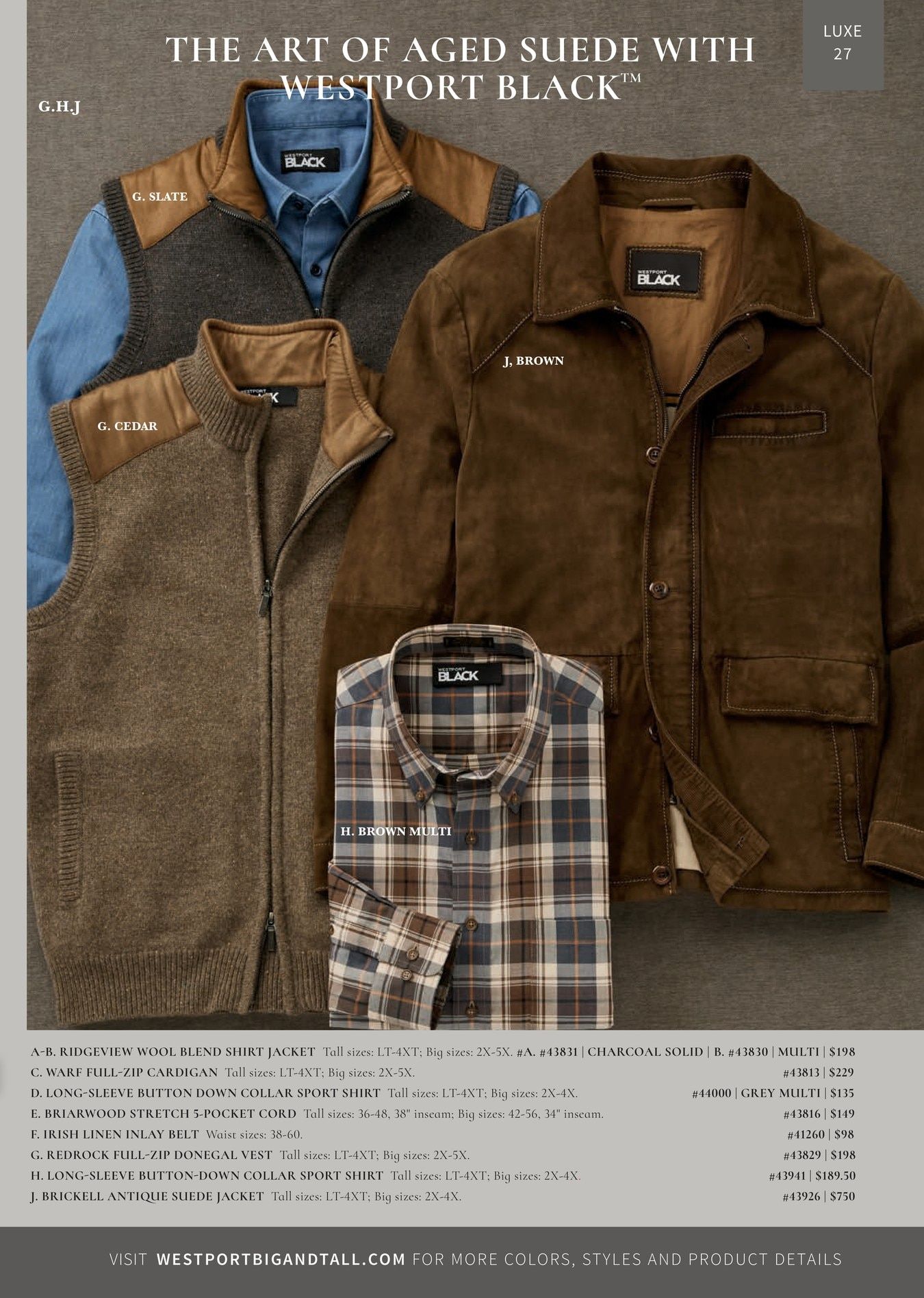 Westport Big & Tall Fall Catalog Weekly Ad August 4 - November 30, 2026