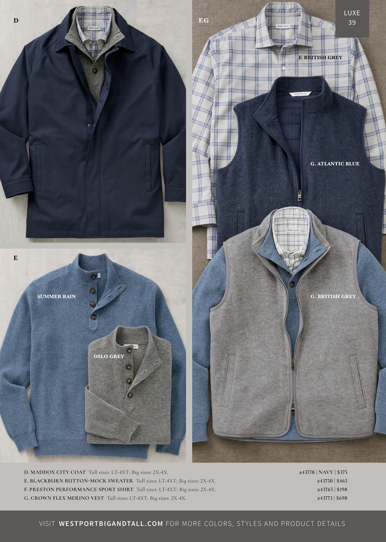 Westport Big & Tall Fall Catalog Weekly Ad August 4 - November 30, 2026