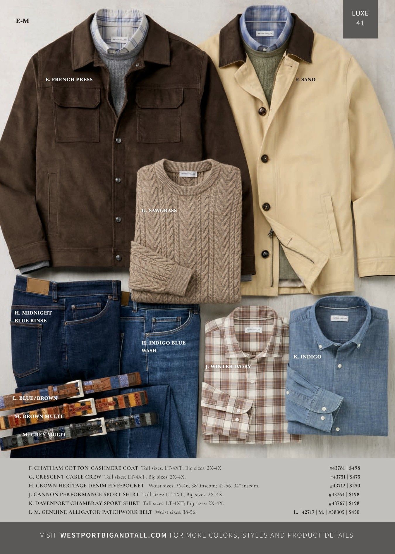 Westport Big & Tall Fall Catalog Weekly Ad August 4 - November 30, 2026
