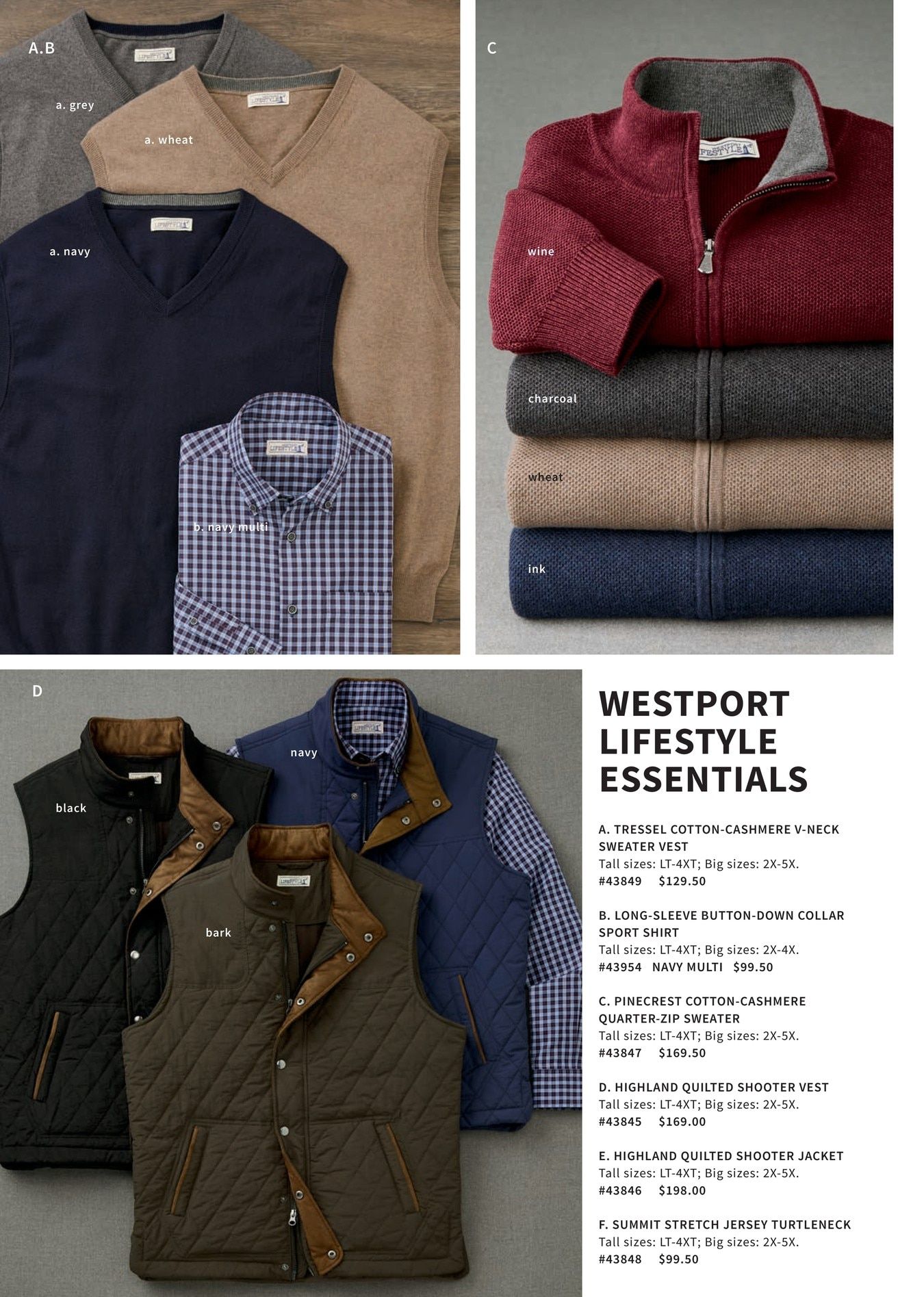 Westport Big & Tall Fall Catalog Weekly Ad August 4 - November 30, 2026