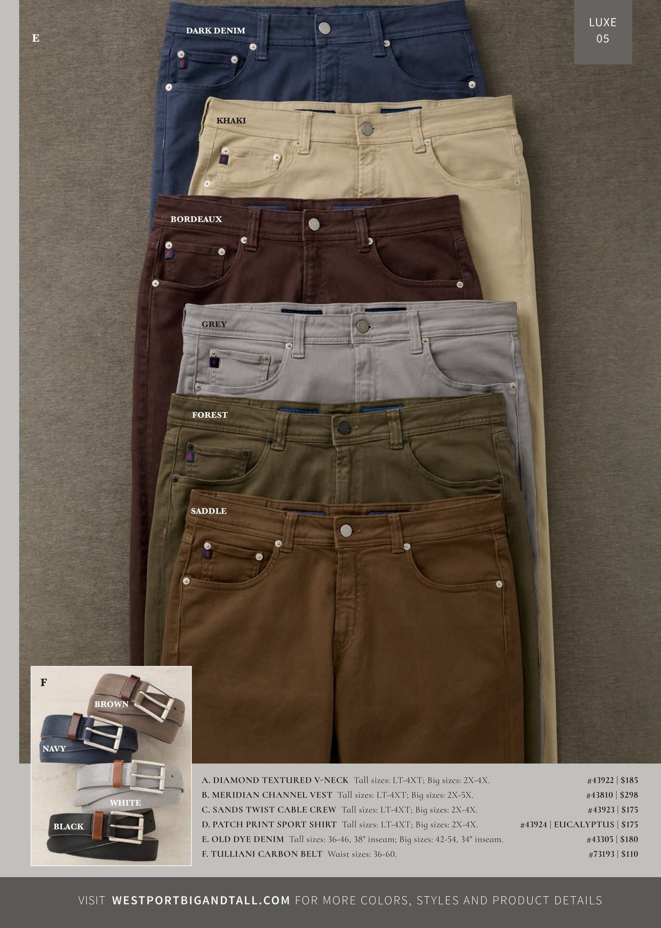 Westport Big & Tall Fall Catalog Weekly Ad August 4 - November 30, 2026