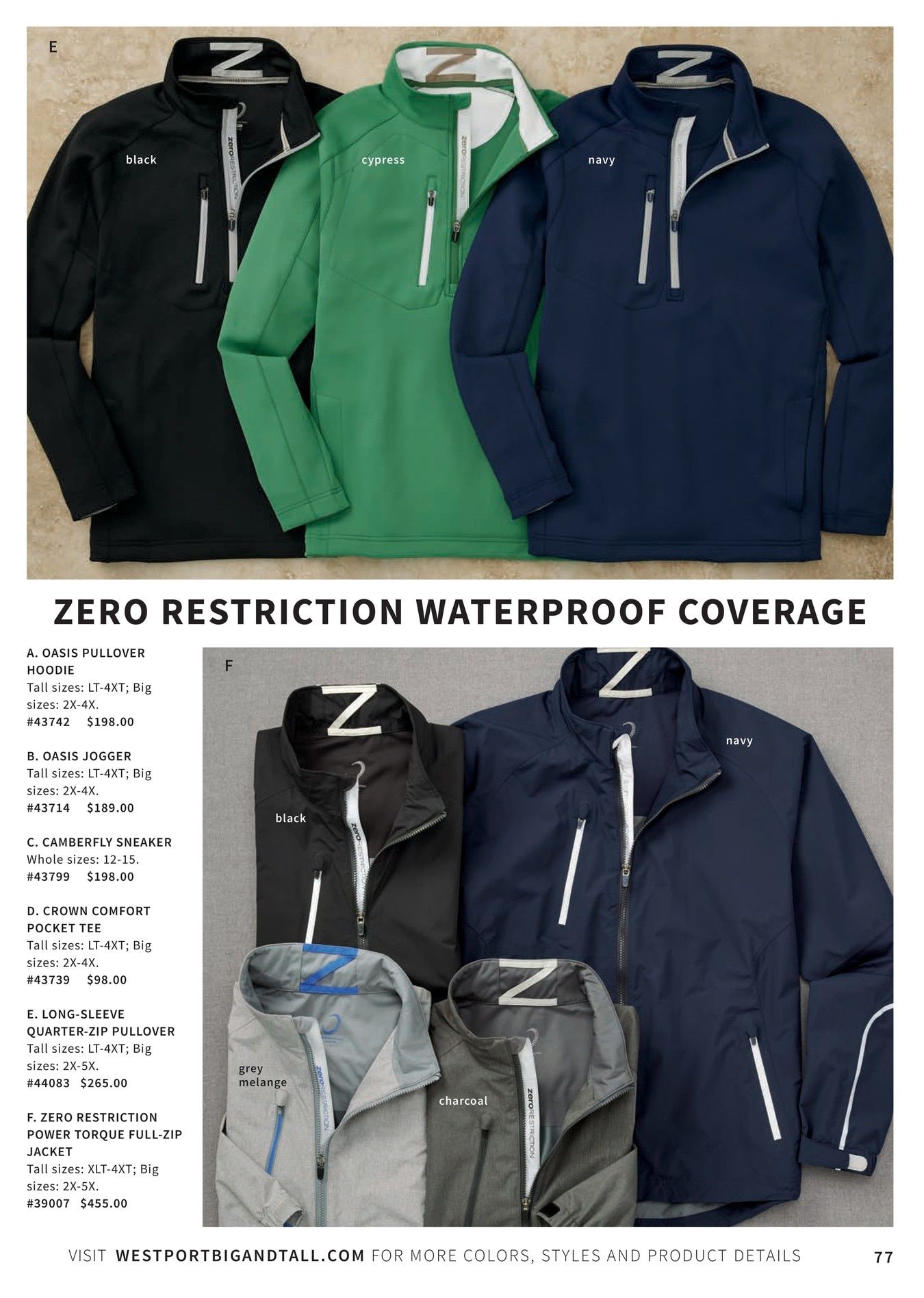 Westport Big & Tall Fall Catalog Weekly Ad August 4 - November 30, 2026