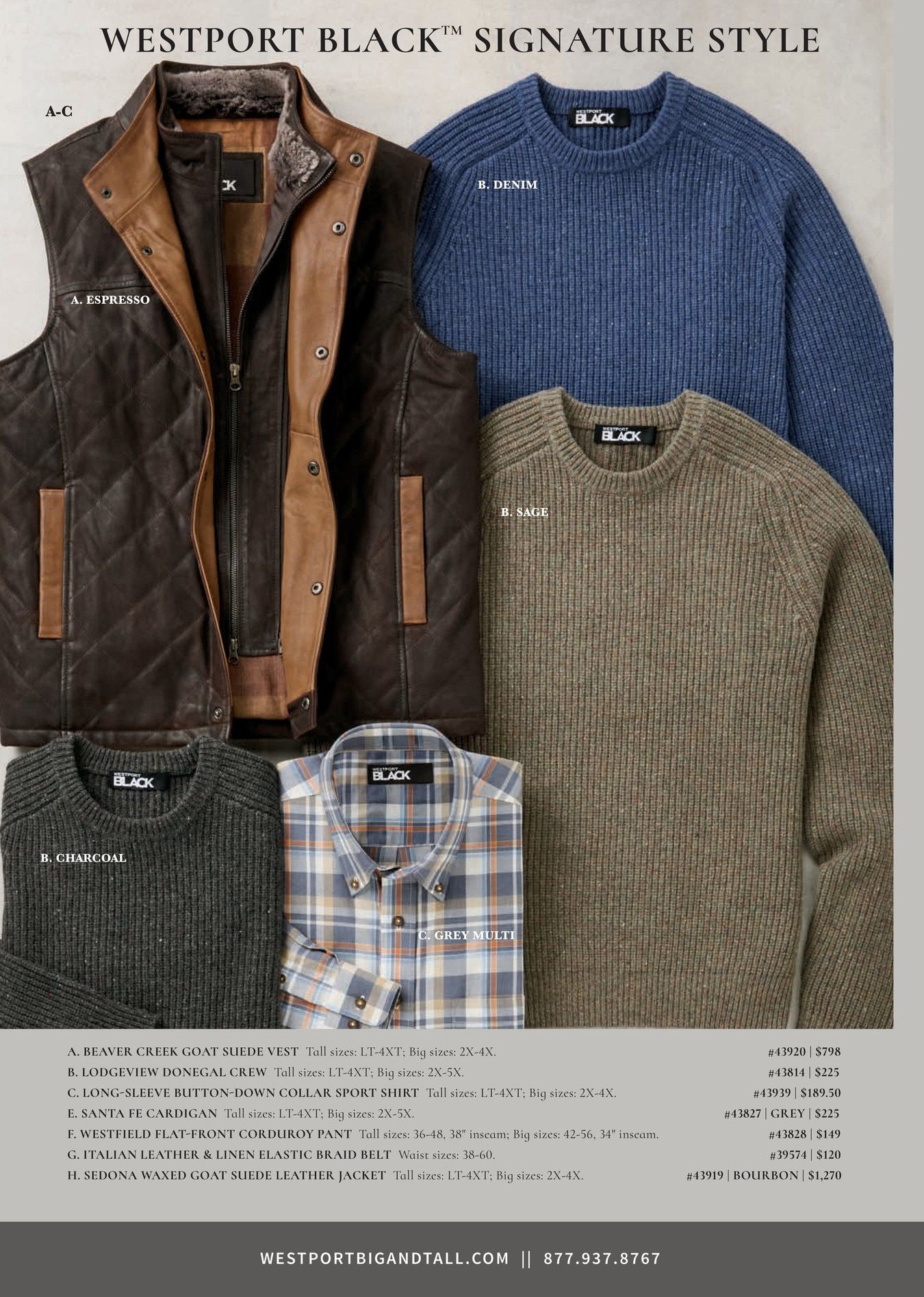 Westport Big & Tall Fall Catalog Weekly Ad August 4 - November 30, 2026