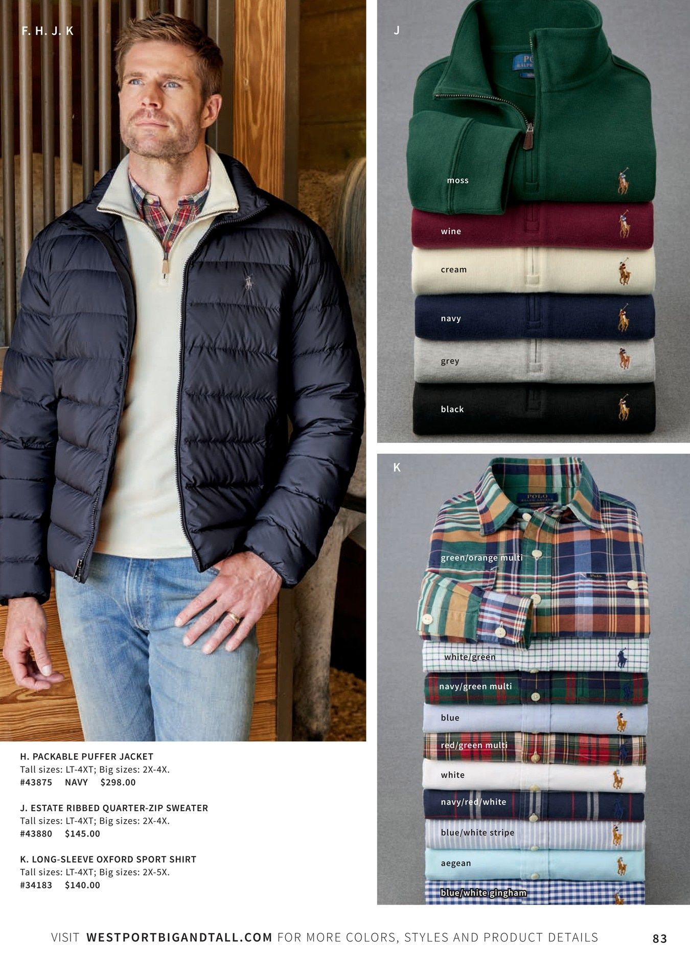 Westport Big & Tall Fall Catalog Weekly Ad August 4 - November 30, 2026
