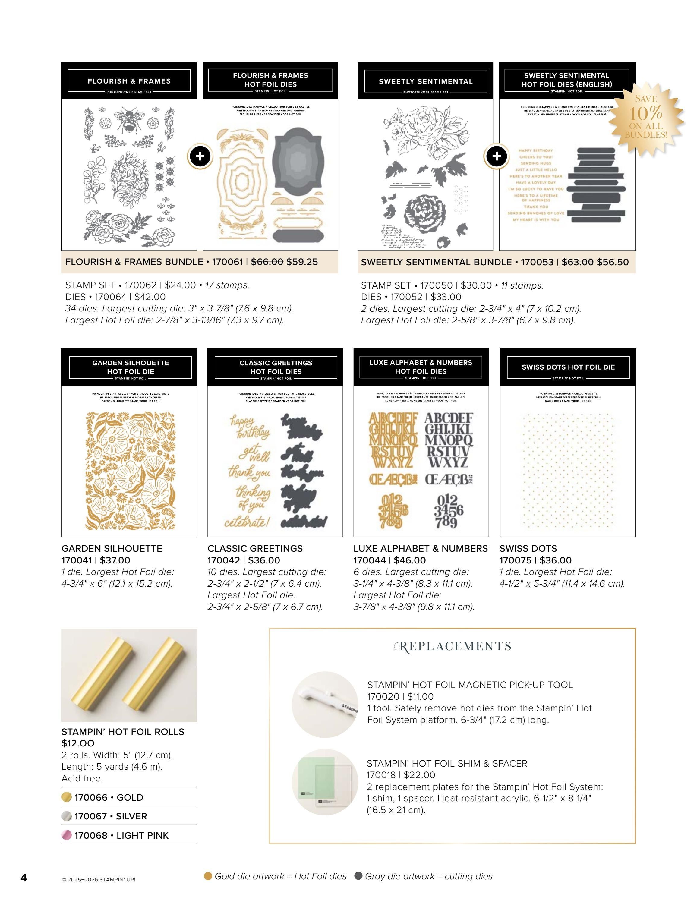 Stampin' Up! Hot Foil Brochure Weekly Ad July 9, 2026 - July 8, 2027