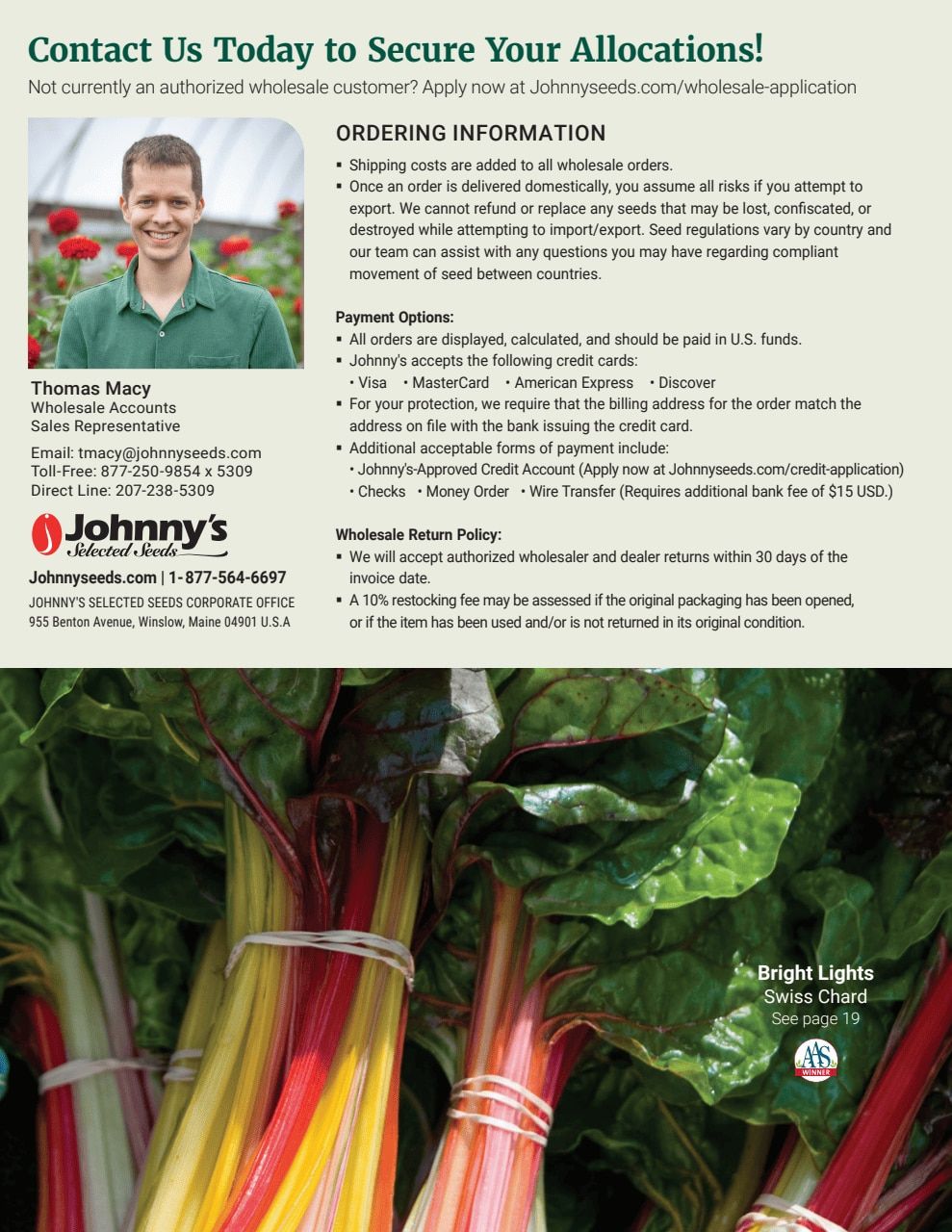 Johnny's Selected Seeds Domestic Wholesale Catalog Weekly Ad January 1 - December 31, 2026