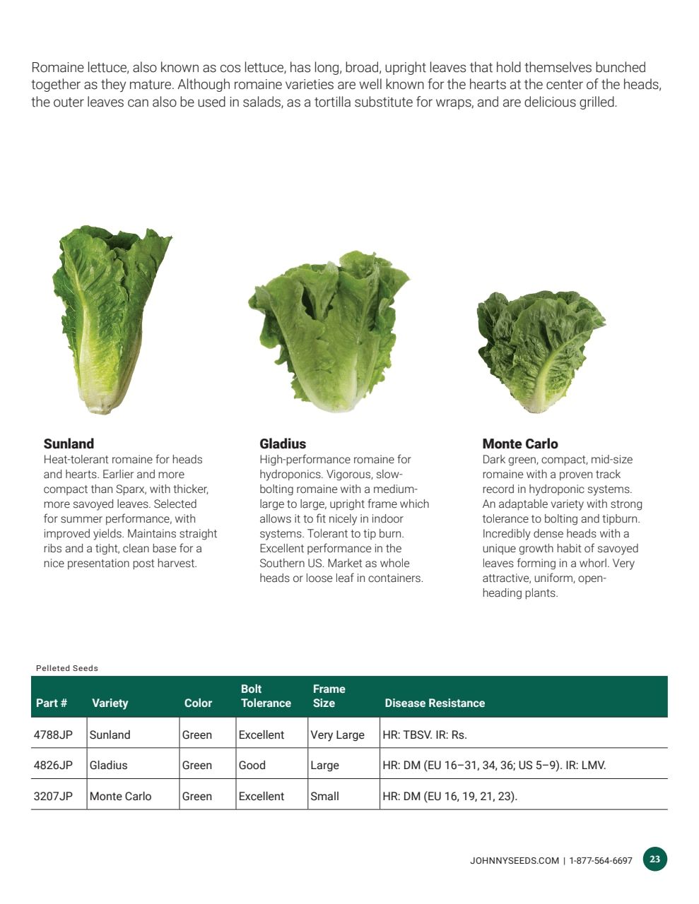 Johnny's Selected Seeds Hydroponic Head Lettuce Catalog Weekly Ad January 1 - December 31, 2026