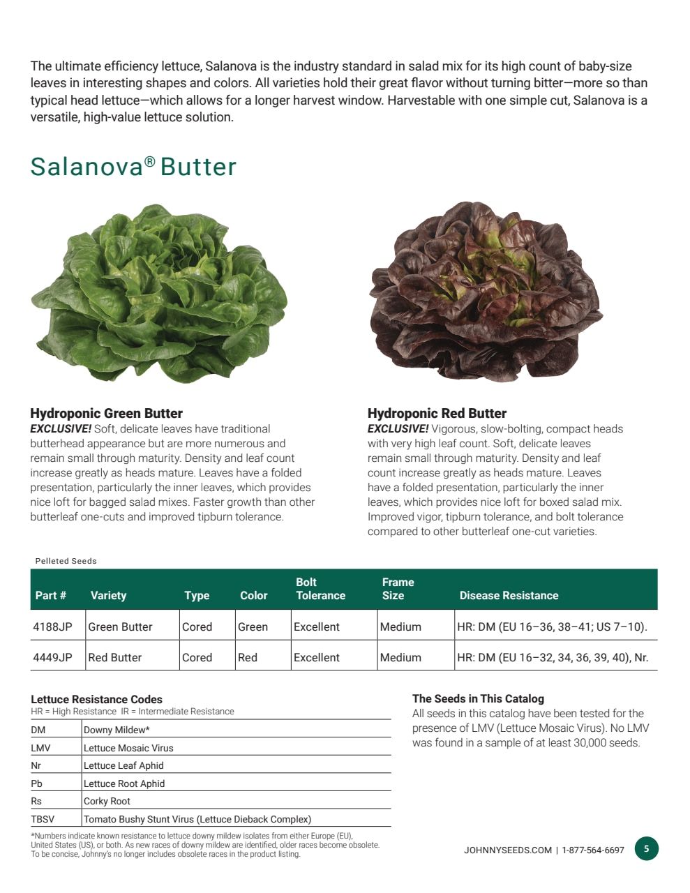 Johnny's Selected Seeds Hydroponic Head Lettuce Catalog Weekly Ad January 1 - December 31, 2026