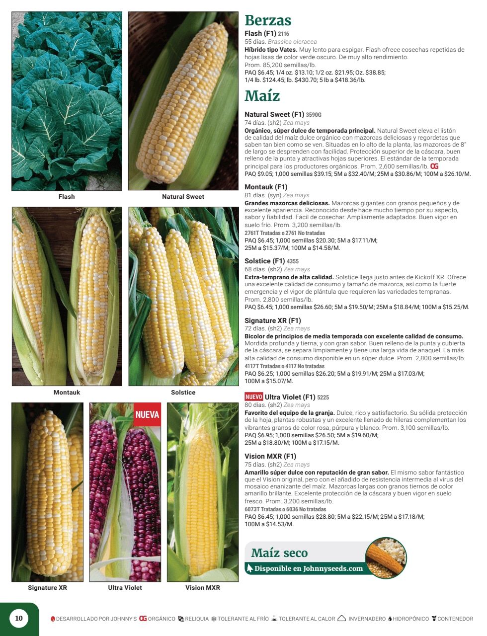 Johnny's Selected Seeds Spanish Catalog Weekly Ad January 1 - December 31, 2026
