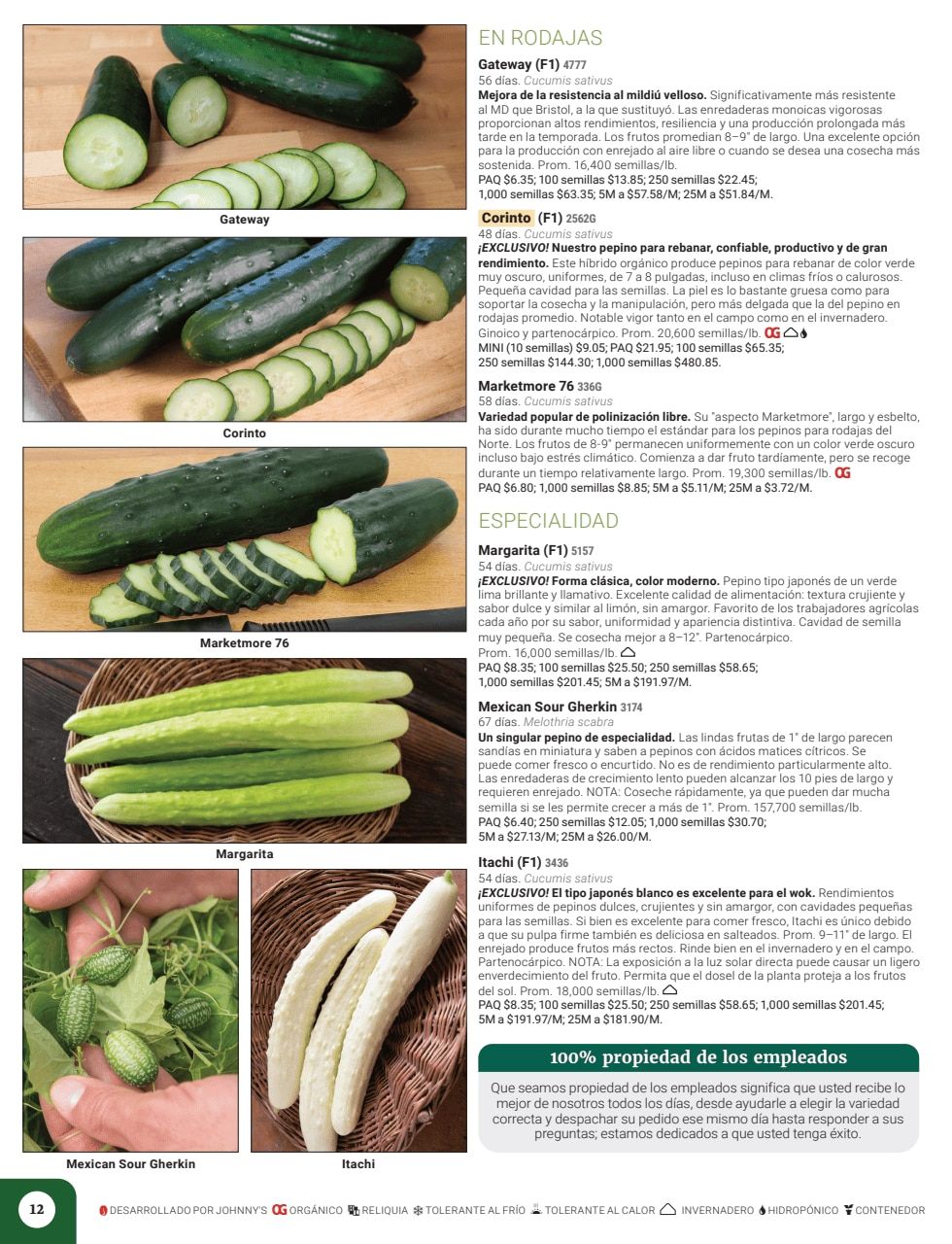 Johnny's Selected Seeds Spanish Catalog Weekly Ad January 1 - December 31, 2026