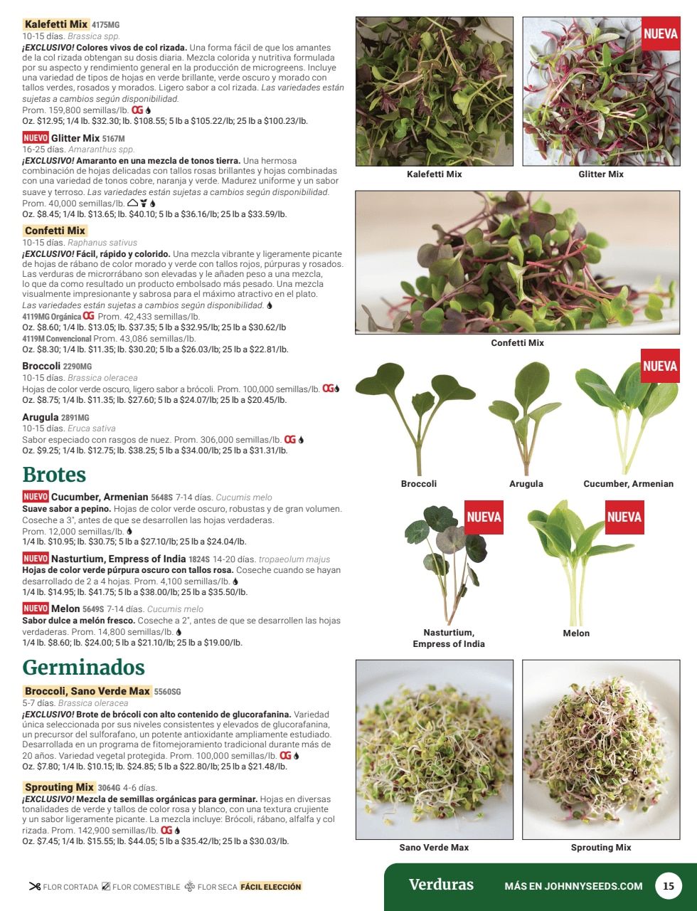 Johnny's Selected Seeds Spanish Catalog Weekly Ad January 1 - December 31, 2026