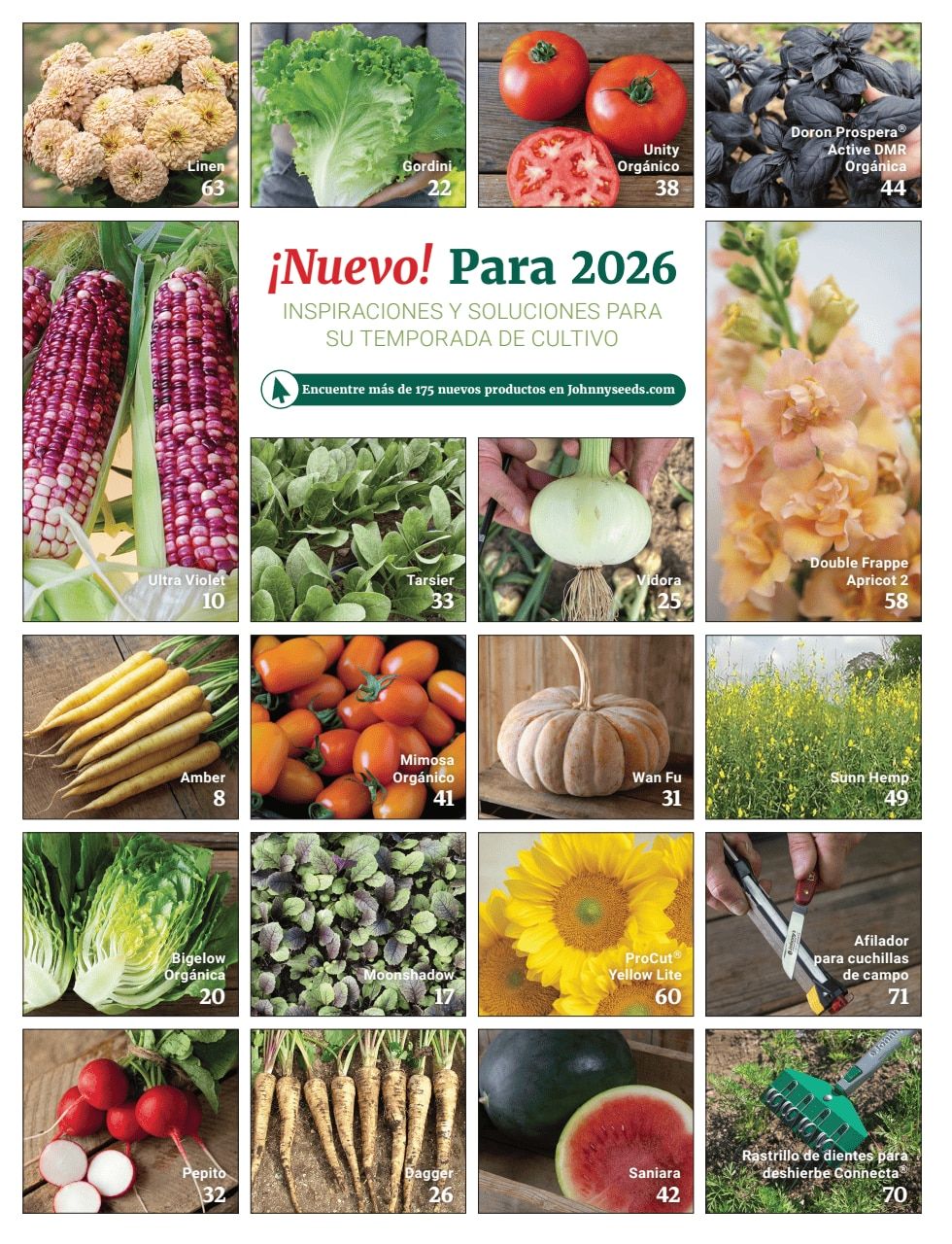 Johnny's Selected Seeds Spanish Catalog Weekly Ad January 1 - December 31, 2026